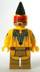 LEGO Minifigure-Tomahawk Warrior-Collectible Minifigures / Series 10-Creative Brick Builders